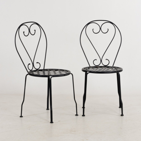 CAFÉSTOLAR, 1 par, smide, 1900-talets andra hälft