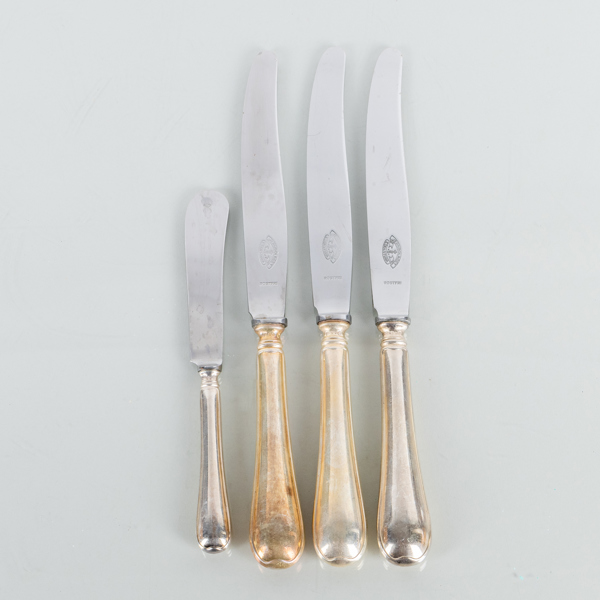 KNIVAR, 4 st, silver, C G Hallberg, Stockholm 1940-/50-tal