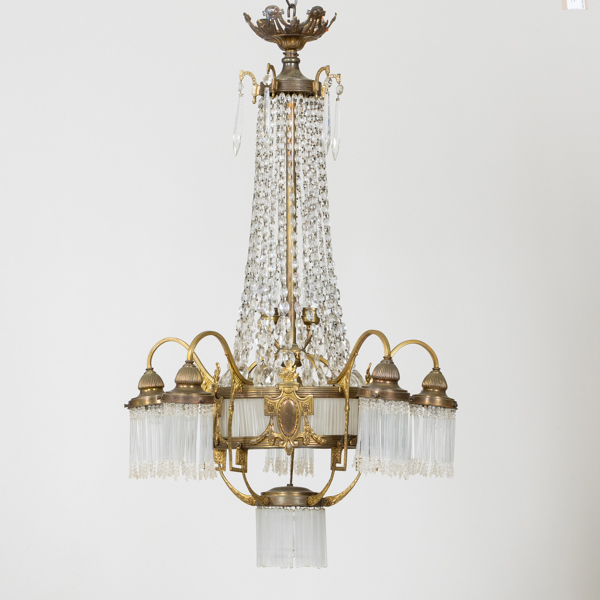 LJUSKRONA, mässing, omkring sekelskiftet 1900