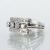RING, 18k vitguld, med briljantslipade diamanter tot ca 0.60 ct