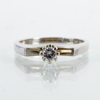 ENSTENSRING, 18k vitguld, med briljantslipad diamant ca 0.19 ct, tot vikt ca 4,5 g 
