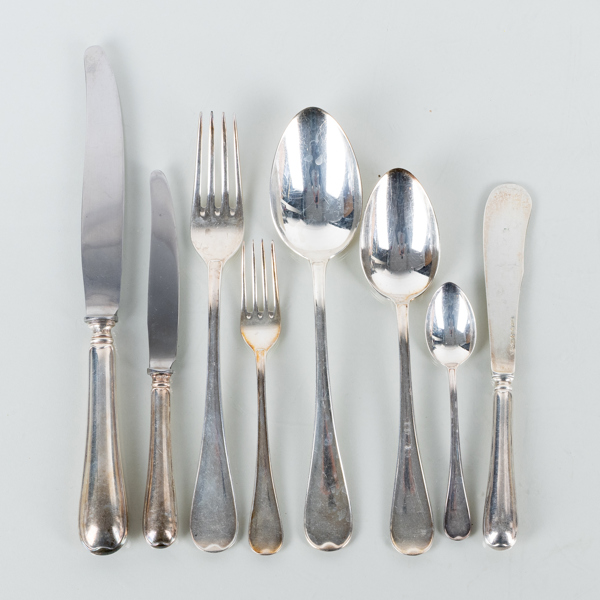 BESTICK, 162 del, silver, modell Gammal Svensk, GAB och CG Hallberg, 1900-talets andra hälft