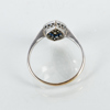 RING, 18k vitguld, med diamanter och safirer, otydliga svenska stämplar 1929