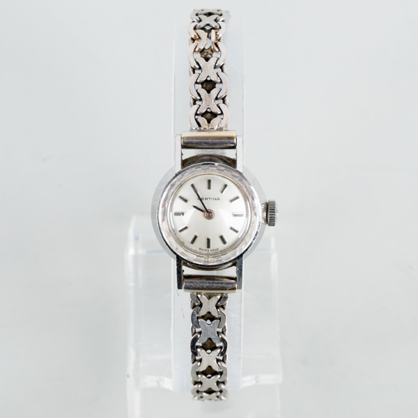 CERTINA, damarmbandsur, 18k vitguld, tot vikt ca 18,5 g 