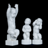 FIGURINER, 3 st, porslin, "blanc de chine", Bing & Gröndahl, 1900-tal