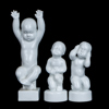 FIGURINER, 3 st, porslin, "blanc de chine", Bing & Gröndahl, 1900-tal