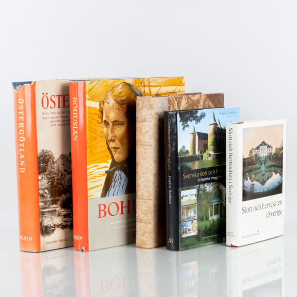 BÖCKER, 5 vol, bla "Slott och herresäten i Sverige", "Svenska gods och gårdar" mfl