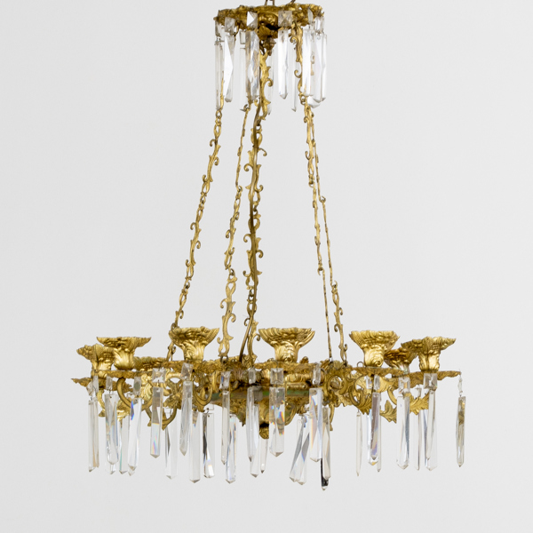 TAKKRONA, mässing, oskariansk, 1800-/1900-tal