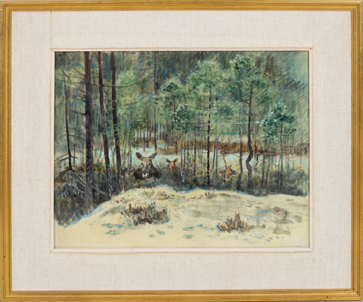 HARALD WIBERG, akvarell, otydligt signerad