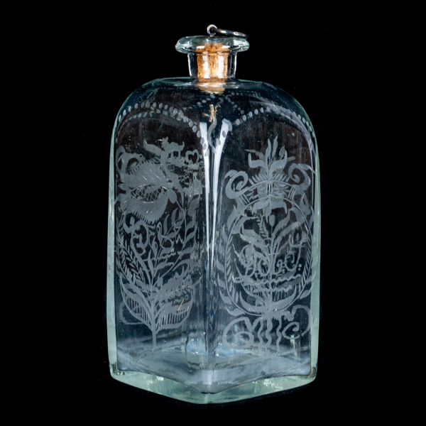 PLUNTA, glas, etad dekor med datering 1833