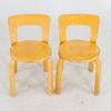 ALVAR AALTO, 1 par barnstolar, modell N65, 1900-talets andra hälft 