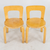 ALVAR AALTO, 1 par barnstolar, modell N65, 1900-talets andra hälft 
