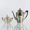 KAFFEKANNA SAMT SOCKERSKÅL, silver, Zimmermann, Tyskland, 1900-talets första hälft