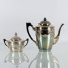 KAFFEKANNA SAMT SOCKERSKÅL, silver, Zimmermann, Tyskland, 1900-talets första hälft
