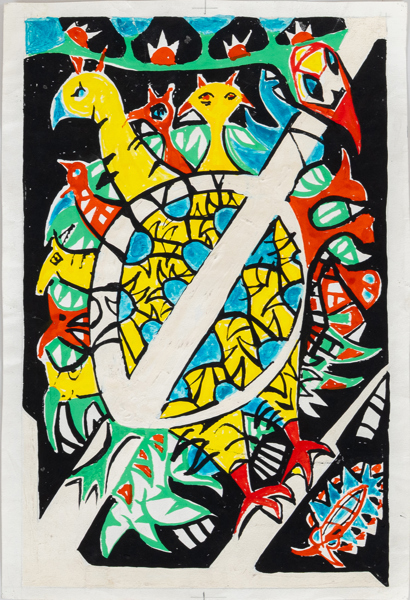 UNO VALLMAN (1913 - 2004), olja på papper, osignerad