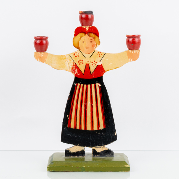 JULLJUSSTAKE, bemålat trä, 1900-talets första hälft