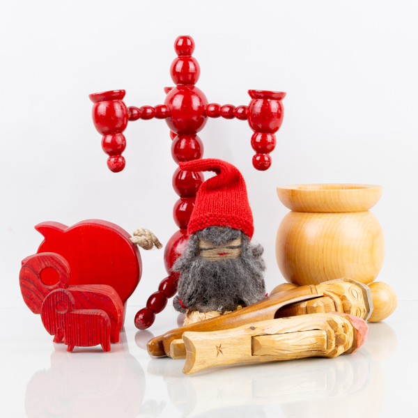 JULDEKORATIONER, trä, 1900-tal