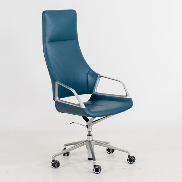 SKRIVBORDSSTOL, borstad aluminium, Wilkhahn, 302-7, år 2019