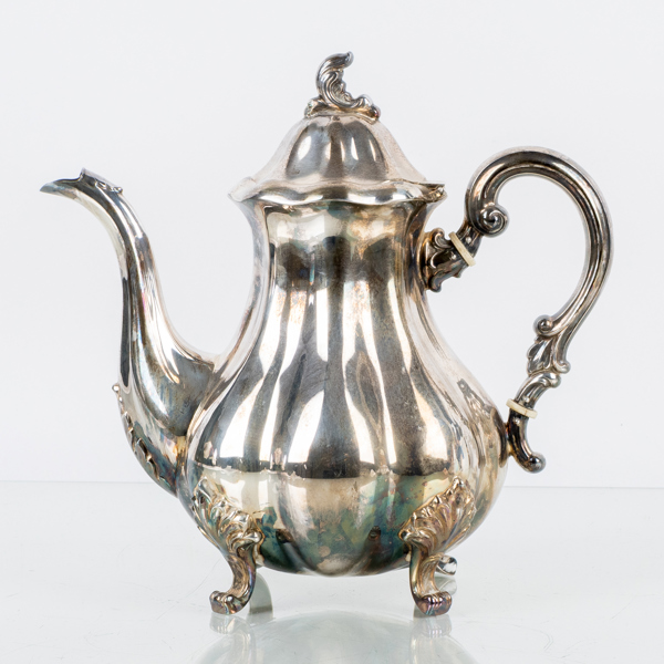 KAFFEKANNA, silver, 1800-talets andra hälft, vikt ca 500 g