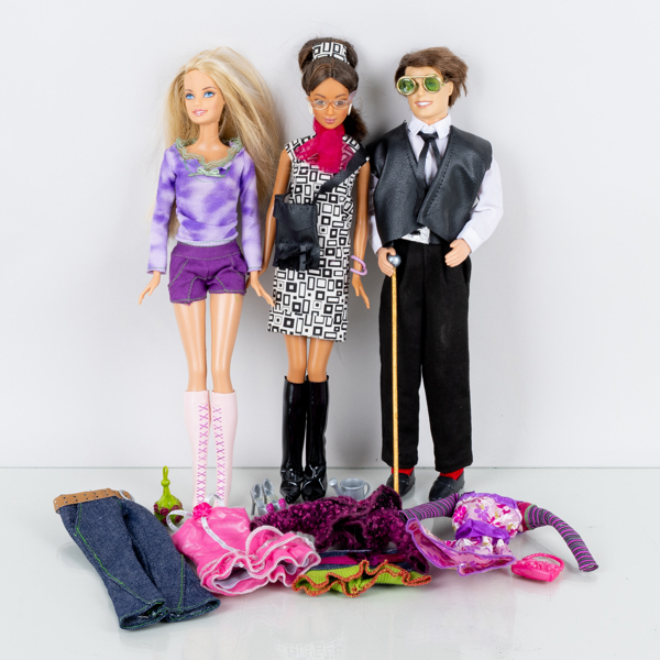 BARBIEDOCKOR, 3 st, Mattel Inc., 1968, 1997 och 1999
