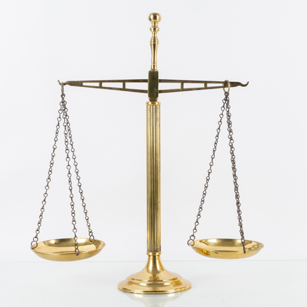 BALANSVÅG, mässing, 1900-tal