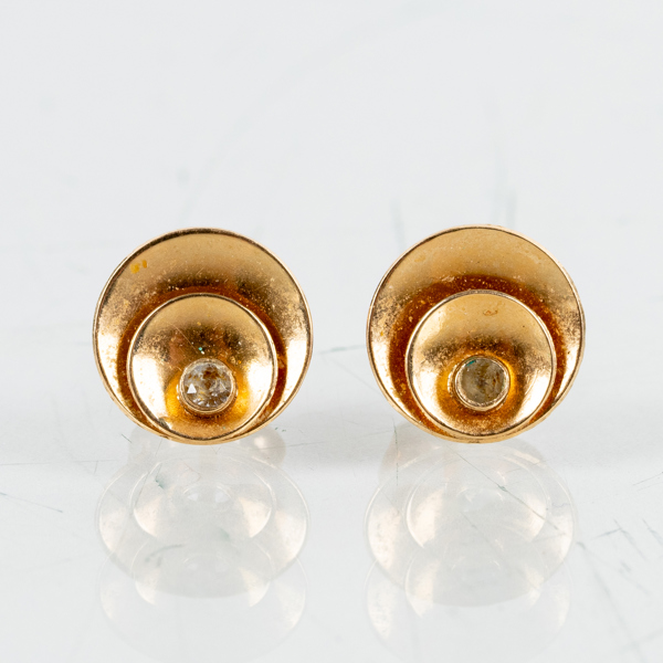 ÖRHÄNGEN, 1 par, 18k guld, tot vikt ca 1,3 g 