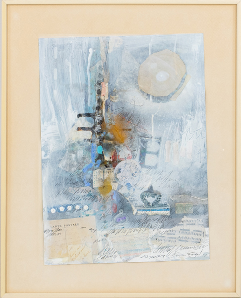 NISSAN ENGEL (född 1931), collage, signerad och daterad -85