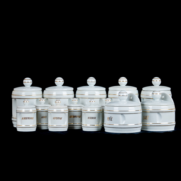 KRYDDSERVIS, 13 del, porslin, Hacekfors, 1900-talets mitt