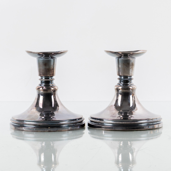 LJUSSTAKAR, 1 par, silver, MGAB, Uppsala 1956, tot. vikt ca 100 g