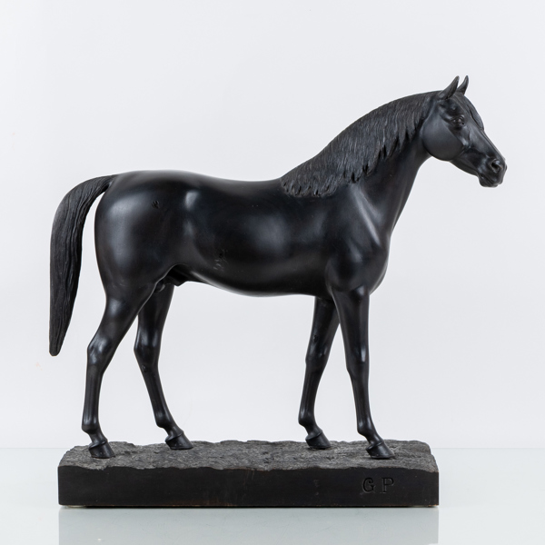 GUSTAV VILHELM PETTERSSON (1864-1944), skulptur, skuret och målat trä, 1910-/20-tal, monogramsignerad GP