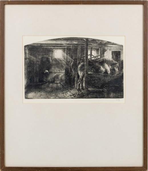 FOLKE GULLBY (1912-1982), etsning, signerad