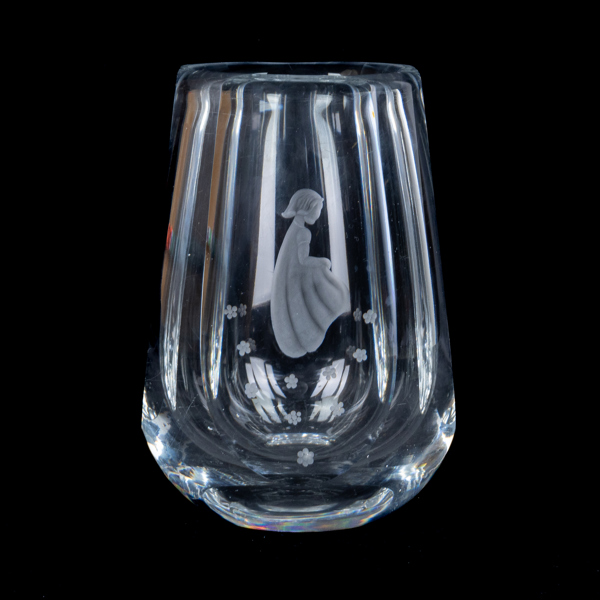 SVEN PALMQVIST, vas, kristall, Orrefors, signerad