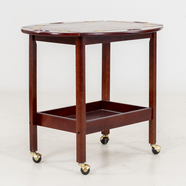 SOFFBORD, sk butlers tray, på hjul, 1900-talets mitt