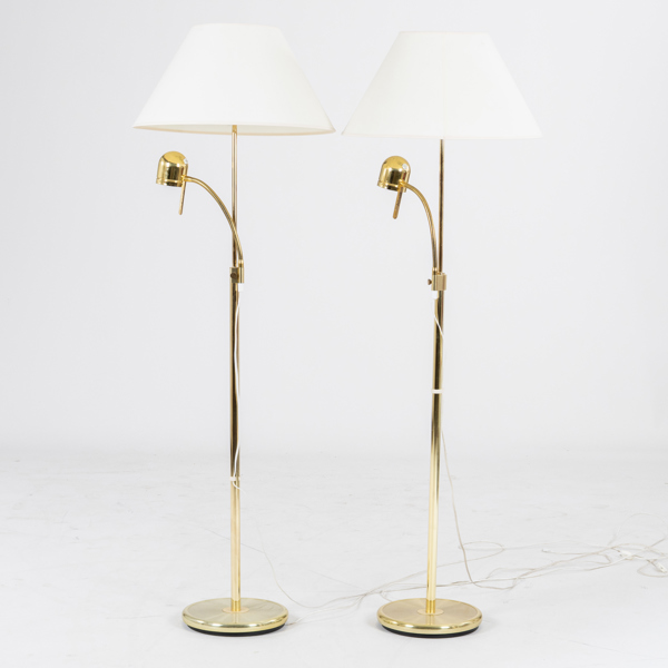 GOLVLAMPOR, 1 par, mässing, modell 64198, Fagerhult, 1900-talets andra hälft