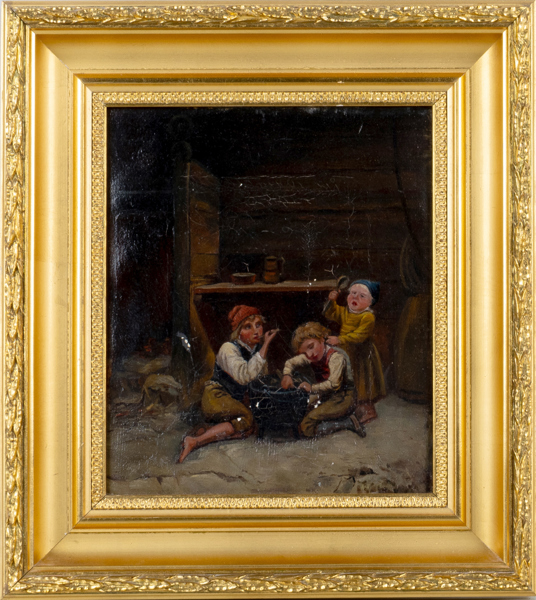 OIDENTIFIERAD KONSTNÄR, olja på duk, efter Adolph Tideman, 1800-/1900-tal