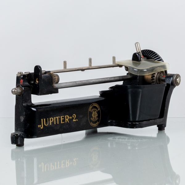 PENNVÄSSARE, målad metall, "Jupiter 2", Guhl & Harbeck, Hamburg, tidigt 1900-tal