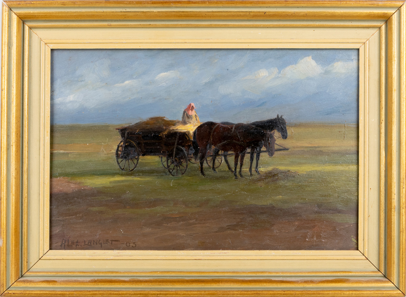 ALEXANDER LANGLET (1870-1953), olja på pannå, signerad och daterad -03