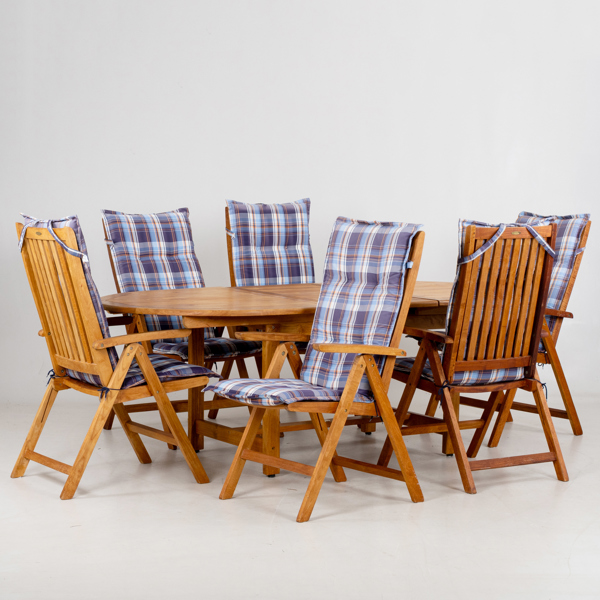 TRÄDGÅRDSMÖBEL, 7 del, teak, Jutlandia, 2000-tal