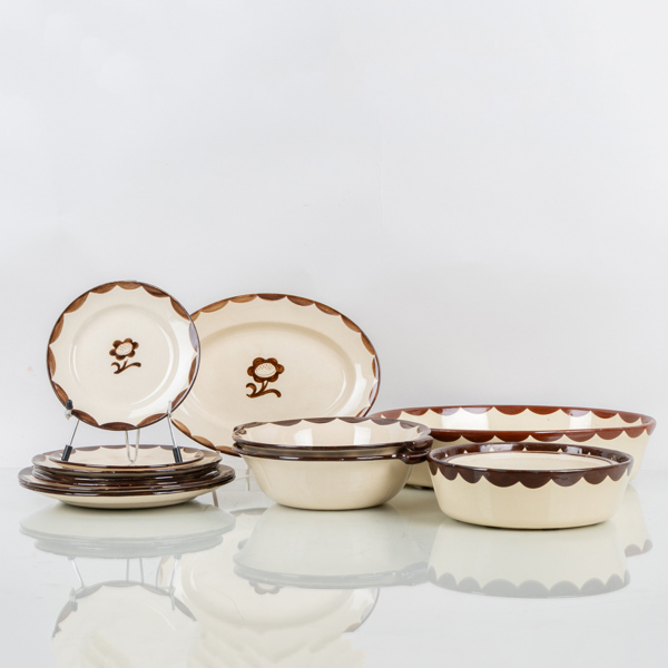 WILHELM KÅGE, 13 del servisporslin, "Pyro", Gustavsberg, 1900-talets mitt