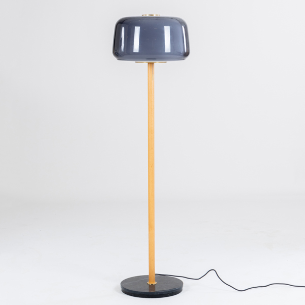 GOLVLAMPA, bla trä och glas, "Evedal", Ikea, 2000-tal