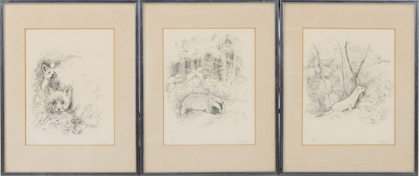 JAROSLAW CHUDY, litografier, 3 st, signerade och numrerade 332/360