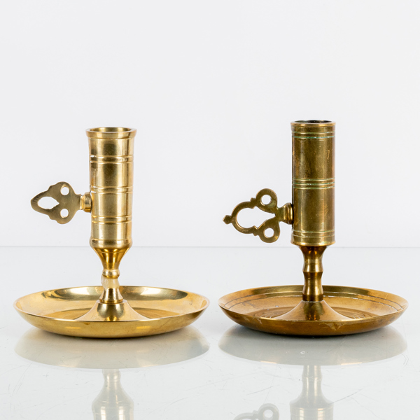 NATTLJUSSTAKAR, 2 st, mässing och malm, 1900-tal