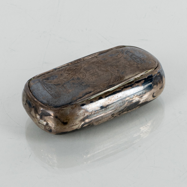 SNUSDOSA, silver, 1900-talets första hälft, vikt ca 55 g