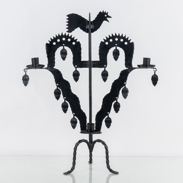 LJUSSTAKE, smide, "Tuppstake", Käck & Hedbys, Leksand