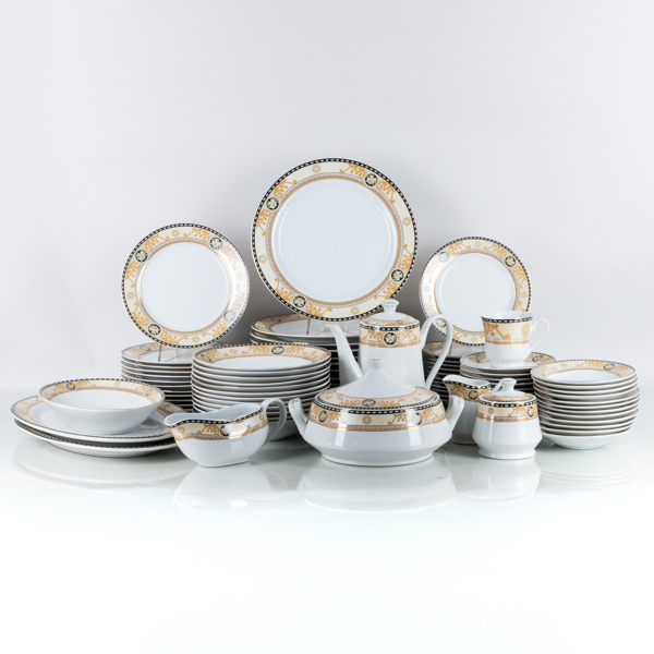 MAT- OCH KAFFESERVIS, 80 del, porslin, "Sushito", Japan, sannolikt 1900-talets slut