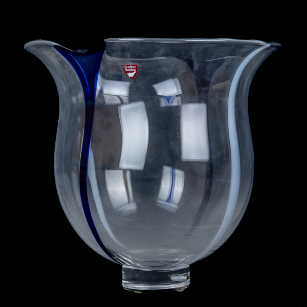 LARS HELLSTEN, skål/vas, glas, Orrefors, signerad