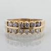 RING, 14k guld, med briljantslipade diamanter, tot vikt ca 2,8 g 