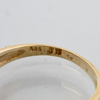 RING, 14k guld, med briljantslipade diamanter, tot vikt ca 2,8 g 