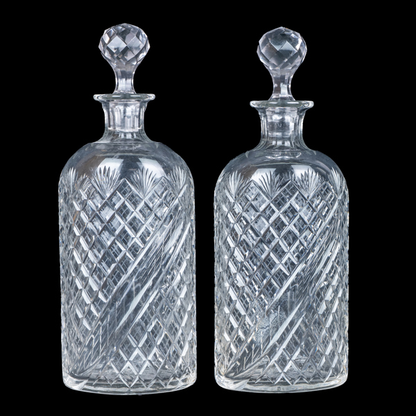 KARAFFER, 1 par, glas, 1900-tal