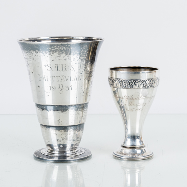 VASER, 2 st, silver, GAB, 1919 och 1931, tot. vikt ca 150 g